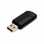 Verbatim 32GB Pinstripe USB 2.0 Flash Drive Retractable Thumb Drive - Black