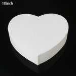 4 Pcs Heart-shaped Prosthesis Foam Baking Fondant Cake Silk Flower Practice Mold HEIGHT:10CM SIZE:10 Inches