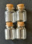 MINI Glass Storage Bottles With Corks 14ML 4PCS