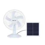 Ashcomonline HS-138 Rechargeable Solar Powered Fan A+ 23 Mm 5 Blade Table Fan