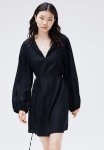 Tie-belt Dress - Black