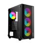 Raidmax V100TBS Atx Argb Mid-tower Gaming PC Case Black