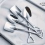 4PCS Stainless Steel Spade & Spoon Set - Durable Rust-resistant For Desserts Watermelon Fruit & Ice Cream - Unique Outdoor Dining Experience