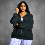 Plus Size Body Logic Pro Windbreaker Jacket - Black