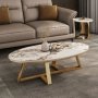 Melina Oval Marble Coffee Table