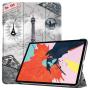 For Ipad Air 2020 10.9 Colored Drawing Horizontal Flip Leather Case With Three-folding Holder & Sleep / Wake-up Function Eiffel Tower