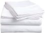 Egyptian Finest Cotton Complete Bed Sheet Set Queen Size - Pure White