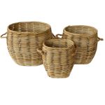 Oval Rattan Nesting Basket Set Of 3