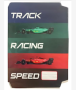 A4 Pre-cut Book Covers F1 Track Racing 5PACK - High Quality Durable Plastic Trendy F1 Track Racing Designs Saves Time With Uni-cover System