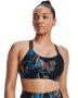 Women's Ua Infinity High Printed Sports Bra - Black / XS