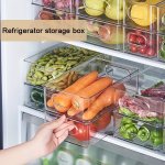 1PC Clear Kitchen Storage Bin - Portable Food-grade Plastic Organizer For Fruits Vegetables Beer & Beverages - Perfect For Fridg