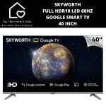 Skyworth Full HDR10 LED 60HZ Google Smart Tv - 40 Inch