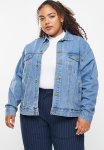 Cotton On Plus The Oversized Denim Jacket - Offshore Blue