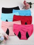 6PCS Menstrual Period Panties Comfy & Breathable Full-coverange Anti-leak Panties Women's Lingerie & Underwear