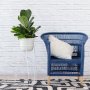 Hairpin Plant Stand - White - White Stand With White Moon Planter Excl. Plant