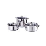 Salton SSFP6 Stainless Steel 6 Piece Pot Set