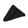 Set Of 10 Polyester Napkins 35CM - Black