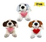 Plush Love Dog W heart Asstd 27CM Marketplace Brits Bros