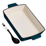 32CM Large - Cast Iron Rectangular Roaster With Durable Enamel Interior