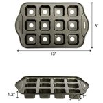 12 MINI Square Cheese Cake Loose Bottom Pan