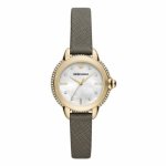 Emporio Armani Three-hand Taupe Leather Women's Watch AR11526