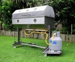 Tp Lamb Rotisserie Spit - Large - 3-BURNER CHARCOAL TP21488 - 304 Stainless Steel Charcoal Lamb Spit Braai TP21488-CHARCOAL