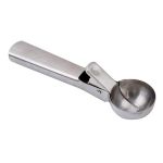 Stainless Steel Ice Cream Scoop With Trigger Release - Black