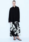 Viscose Cr Pe Skirt - Black Multi