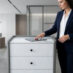 Modern 3 Drawer Bedside Cabinet Grey & White