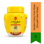 Dairy Pure Ghee Shuddh Desi Ghee 1L - Traditional Clarified Butter For Cooking Curries Tadka & Sweets Delivers Rich Aromatic Fla