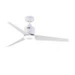 Giana Metal Ceiling Fan With LED Light White