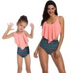 Matching Mom Or Daughter Peach Tribal Print Two-piece Bikini - XL