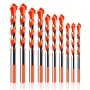 10PCS Ultimate Heavy Duty Drill Bits Set - Carbide Tip 6/8/10/12MM For Hard Metal Steel Tile Concrete Glass Brick & Wood