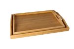 Bamboo Tea Serving Tray Set 2PCS