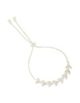 Silver Plated Cubic Zirconia Vine Leaf Toggle Bracelet