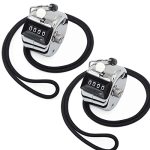Amble 2 Pack Tally Clicker Counter Metal Case Mechanical Clicker Digital Handheld Tally Counter With Nylon Lanyard