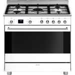Smeg 90CM White Cooker With Gas Hob - SSA91MAWH2