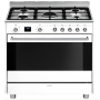 Smeg 90CM White Cooker With Gas Hob - SSA91MAWH2