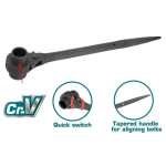 Totai Total Wrench 19X24MM Double Socket Ratchet