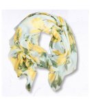 Lemon Print Scarf - Turquois Free