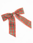 Tartan Fabric Bow Hair Clip