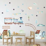 Train Station Wall Stickers - Large Pack