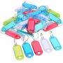 50PCS Clear Plastic Key Tags With Double Sided 5 Colors