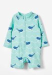 Cotton On Cameron Long Sleeve Swimsuit - Barber Blue whale Of A Time