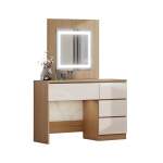 Dressing Table With Built-in LED Lights Brown