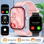 4.65CM Full Touch Screen Smartwatch For Men & Women Sports Outdoors Fitness Watch With Wireless Call & Message Alerts Multiple S