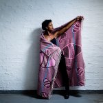 YBD Throw - Moritsoana Fuschia flamingo - 150 X 168 Cm