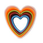 Plastic Heart Cookie Cutter Set Of 5