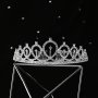 Rhinestone Headband Exquisite Tiara With Comb Silvery Elegant Jewelry Crown Wedding Accessories For Bride