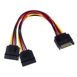 Trt Sata Power Splitter Y Cable ADAPTER-1 Male To 2 Female